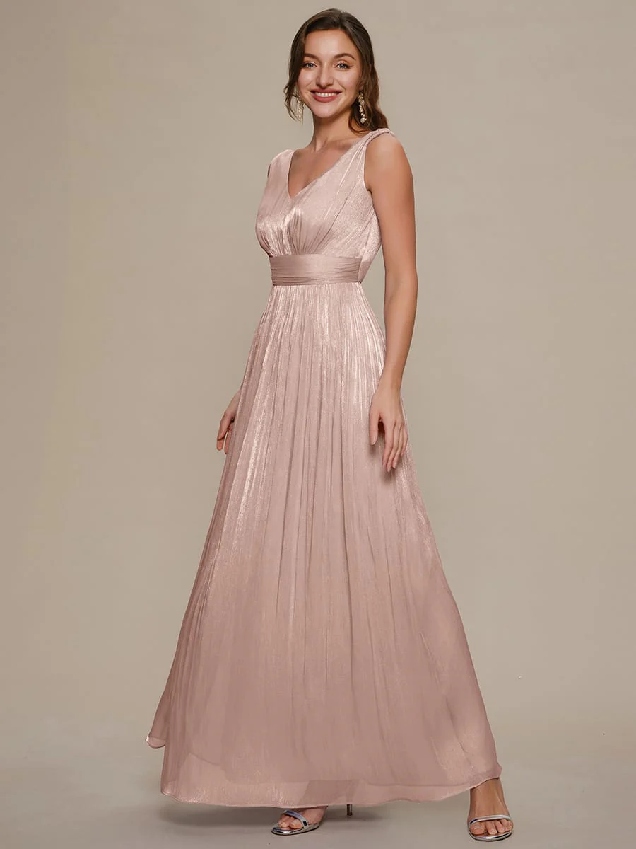 Gathered Sea-island filament fabircs Sleeveless Dress - Image 40