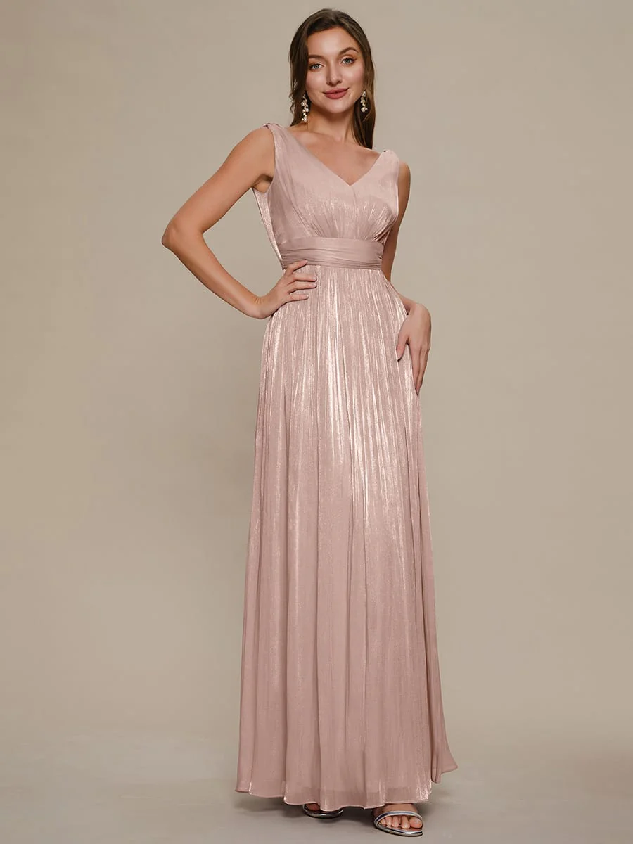 Gathered Sea-island filament fabircs Sleeveless Dress - Image 41