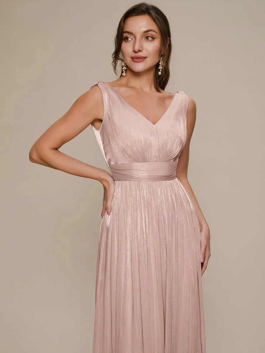 Gathered Sea-island filament fabircs Sleeveless Dress - Image 42