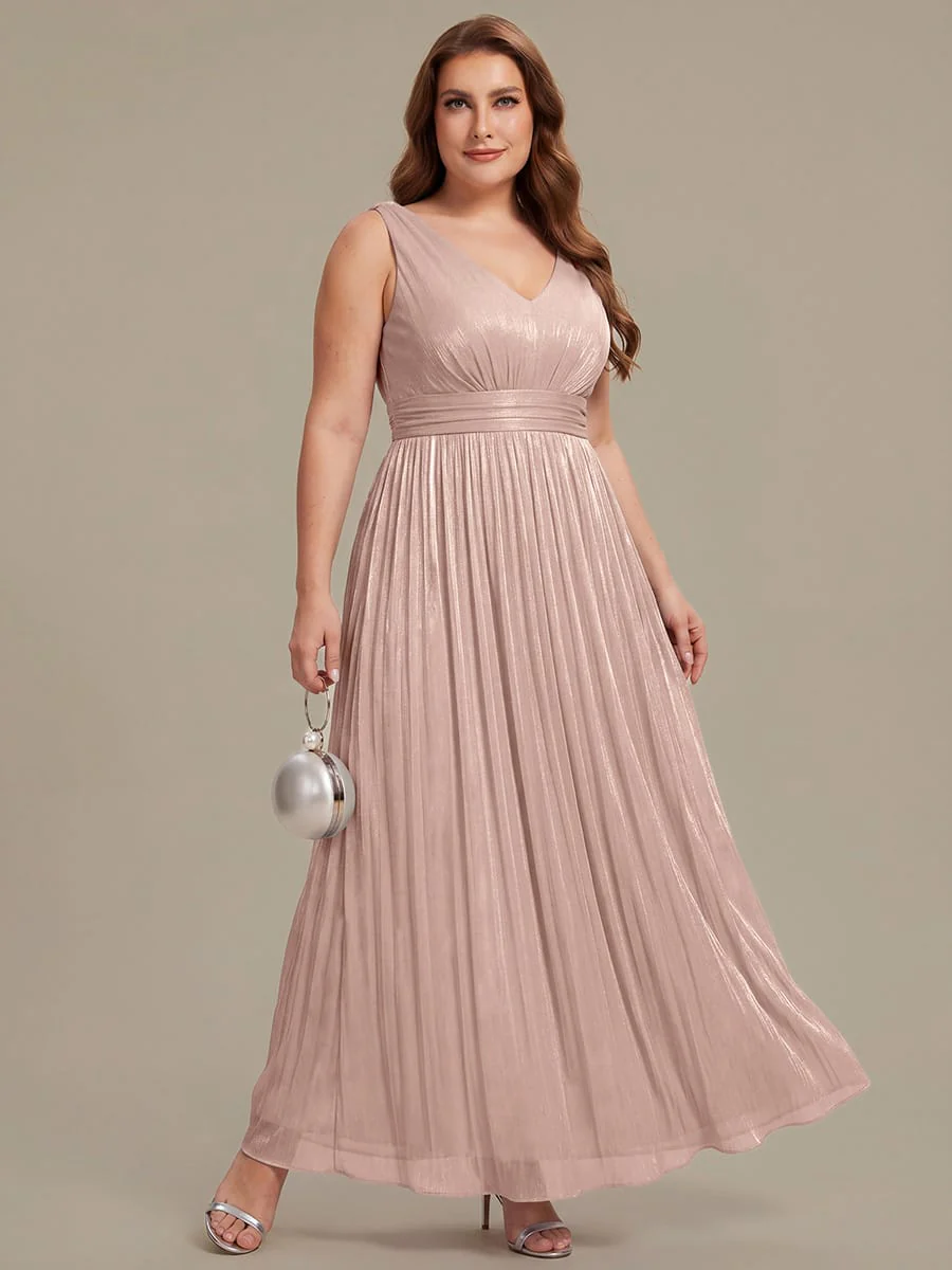 Gathered Sea-island filament fabircs Sleeveless Dress - Image 46