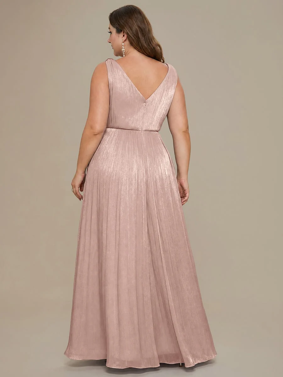 Gathered Sea-island filament fabircs Sleeveless Dress - Image 47