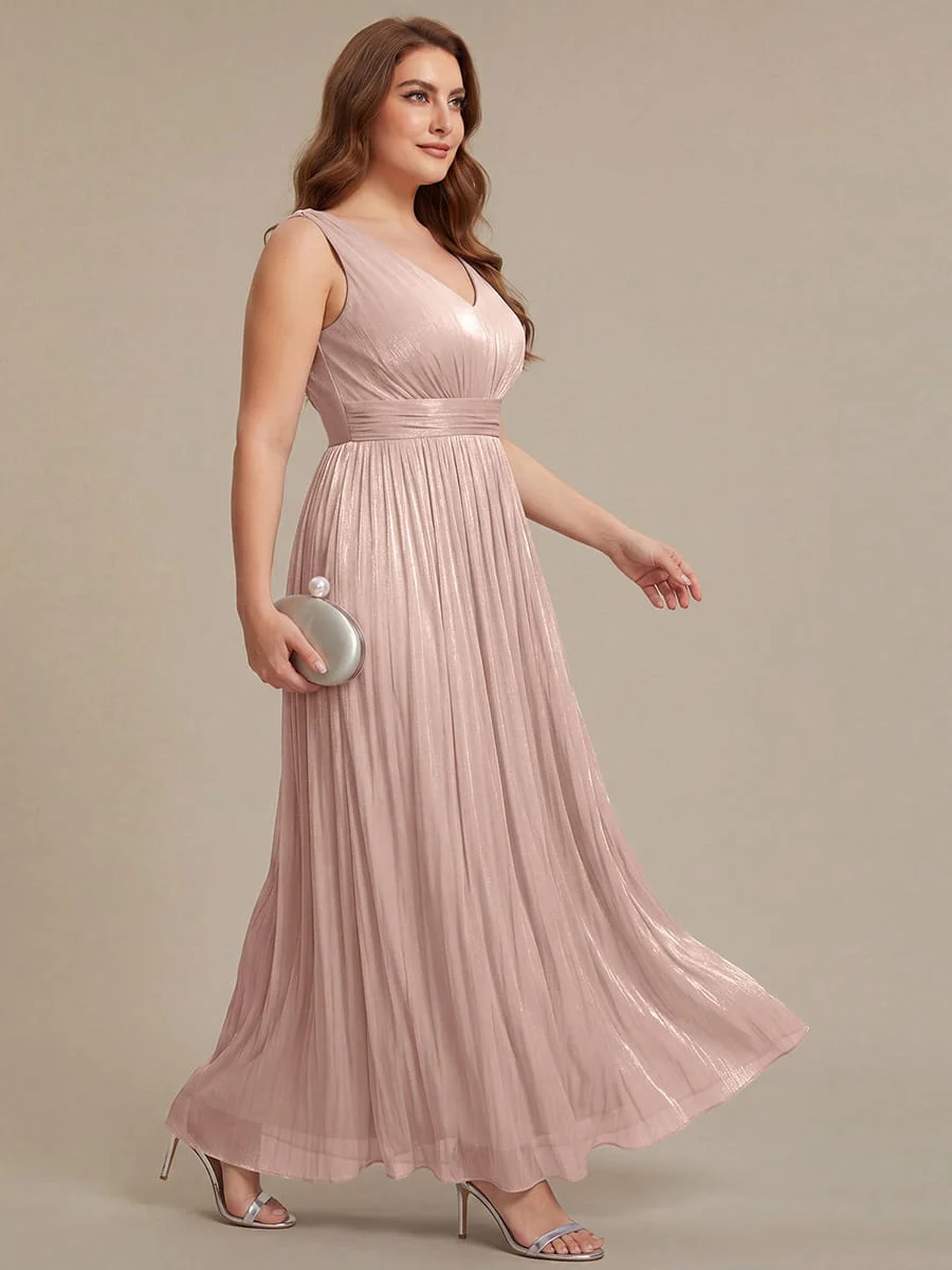 Gathered Sea-island filament fabircs Sleeveless Dress - Image 48
