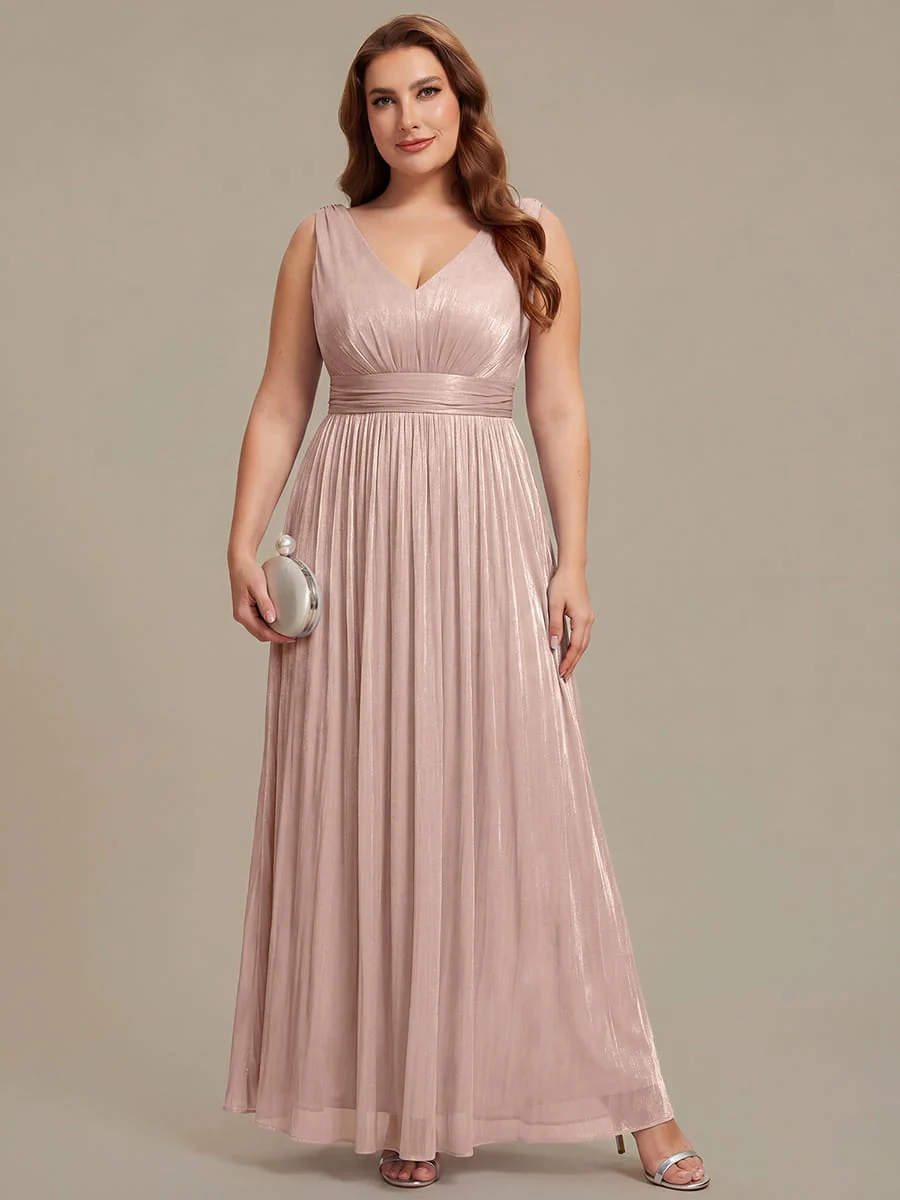 Gathered Sea-island filament fabircs Sleeveless Dress - Image 49