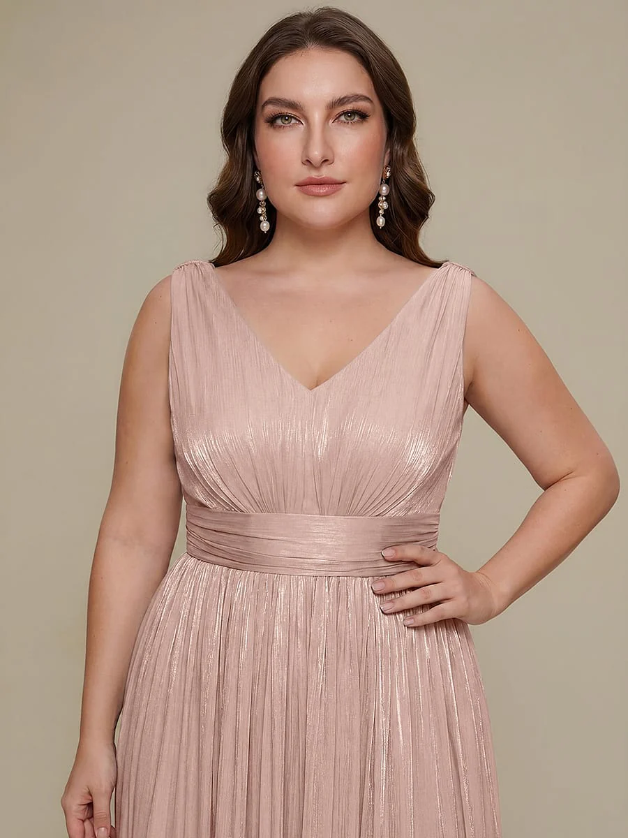 Gathered Sea-island filament fabircs Sleeveless Dress - Image 50