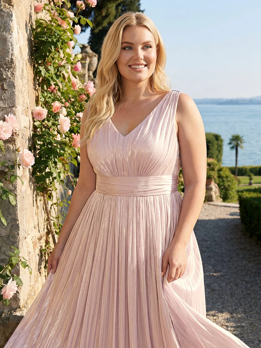 Gathered Sea-island filament fabircs Sleeveless Dress - Image 53