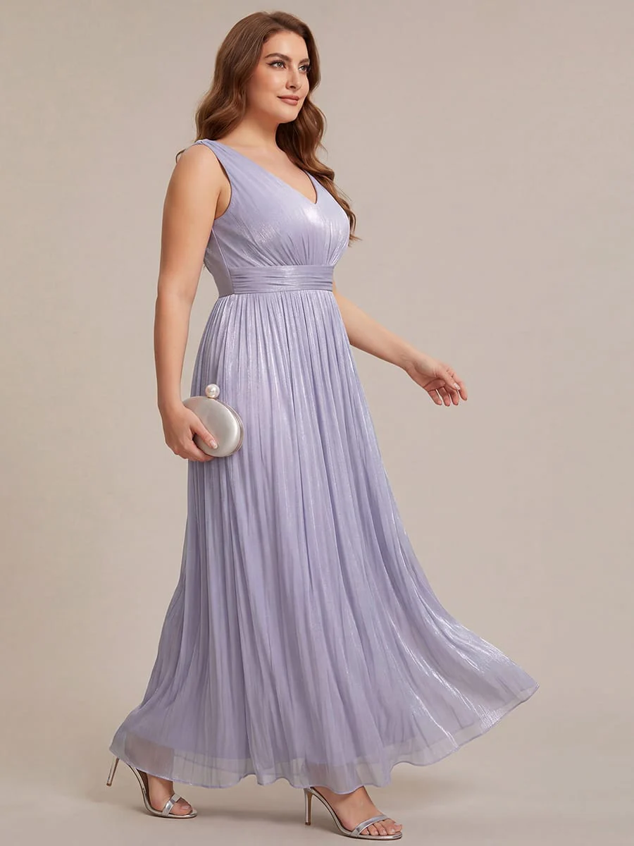 Gathered Sea-island filament fabircs Sleeveless Dress - Image 9