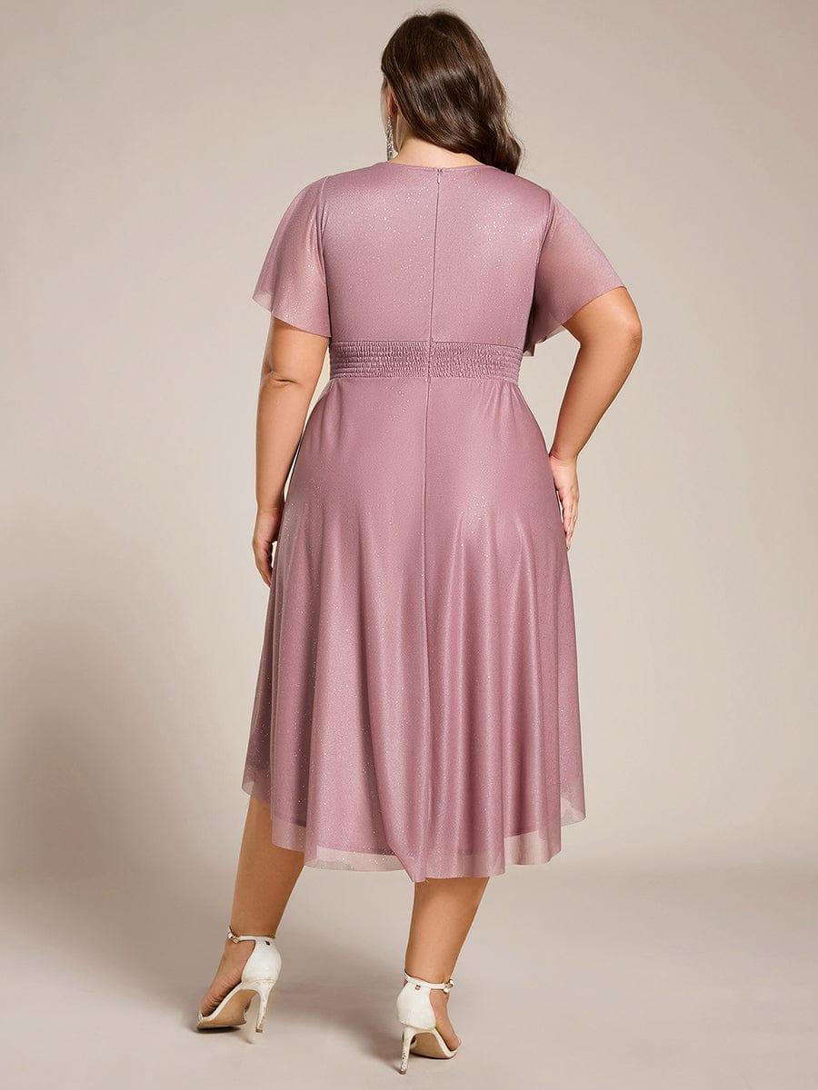 ever CLARYN|Glitter Round Neck Midi Evening Dress - Image 37