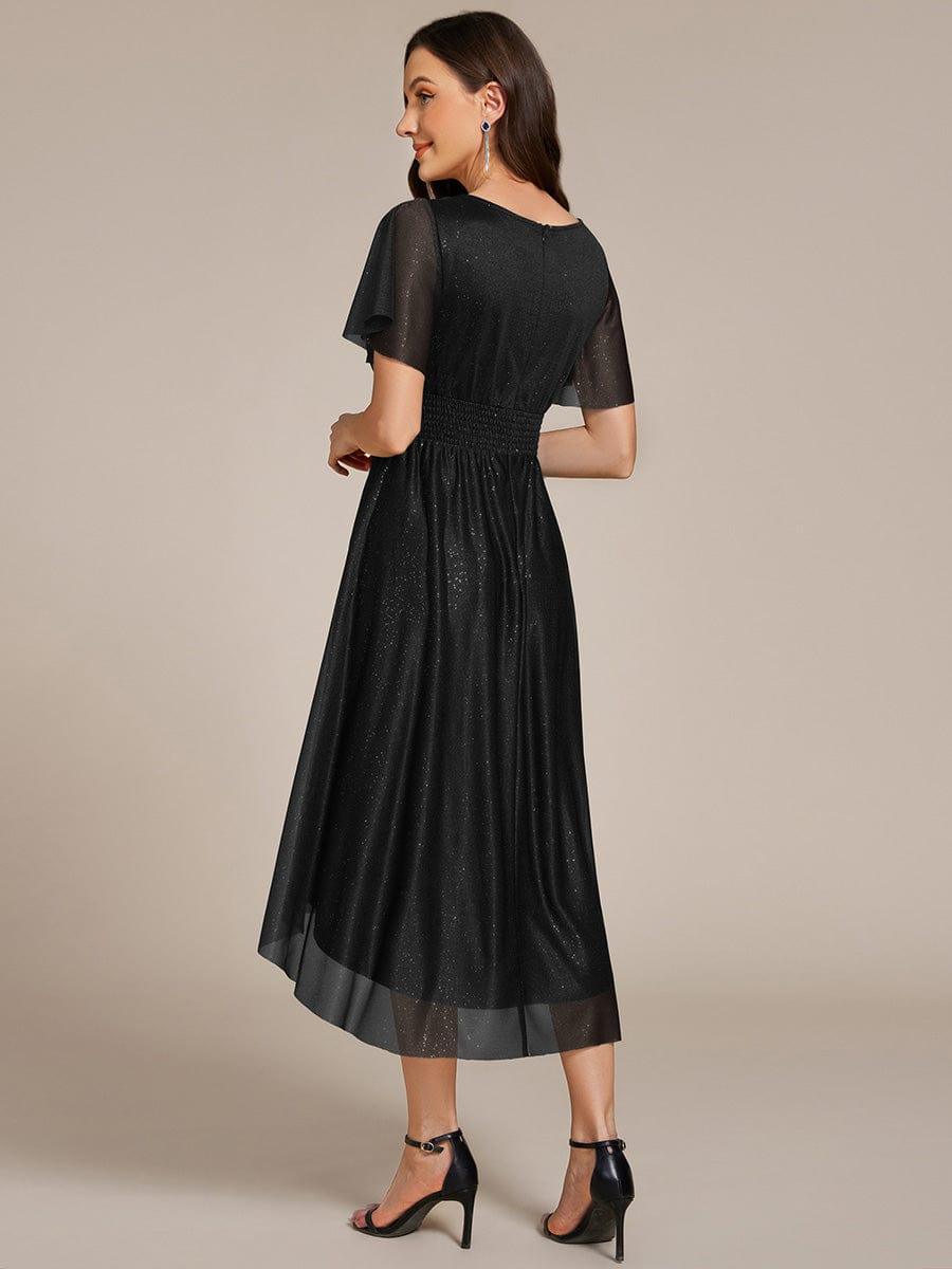 ever CLARYN|Glitter Round Neck Midi Evening Dress - Image 4