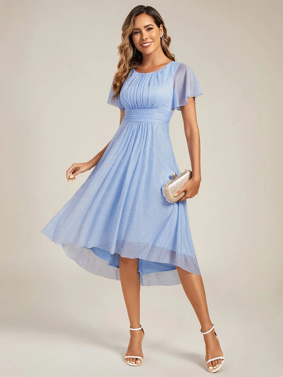 ever CLARYN|Glitter Round Neck Midi Evening Dress - Image 41