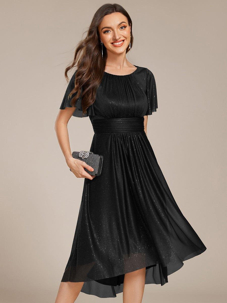 ever CLARYN|Glitter Round Neck Midi Evening Dress - Image 7