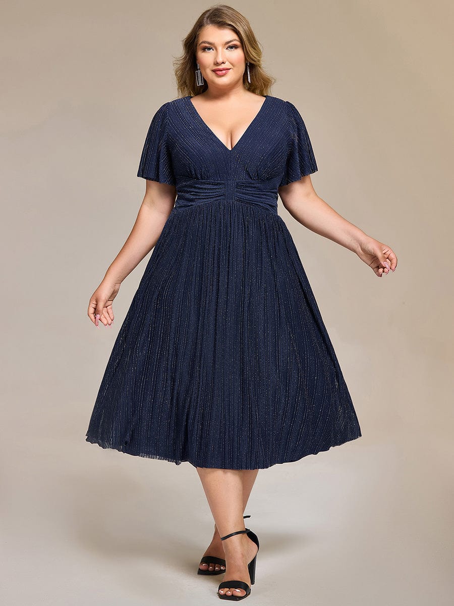 ever QUINN|Glittery Midi Evening Dress - Image 14