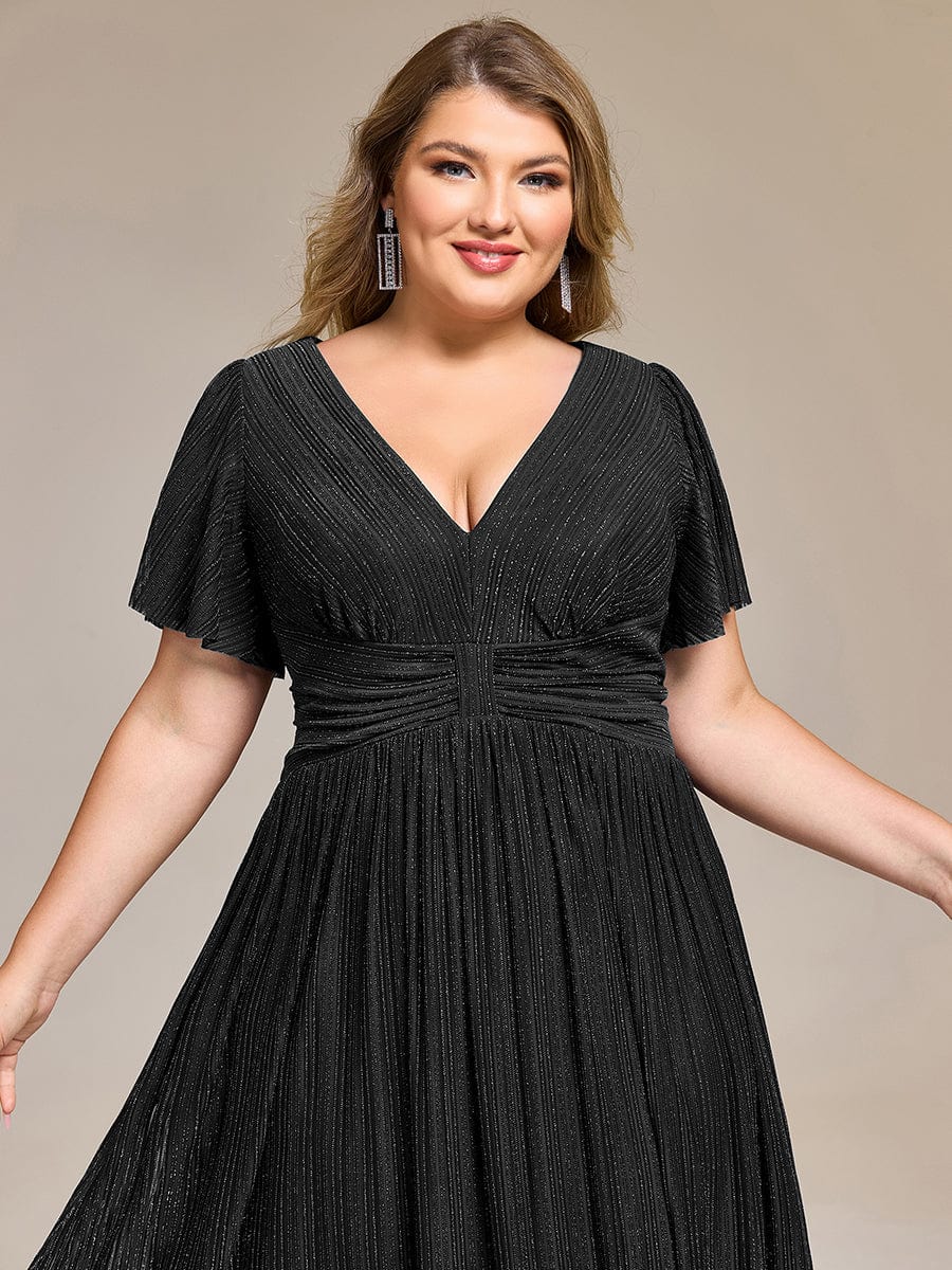 ever QUINN|Glittery Midi Evening Dress - Image 9