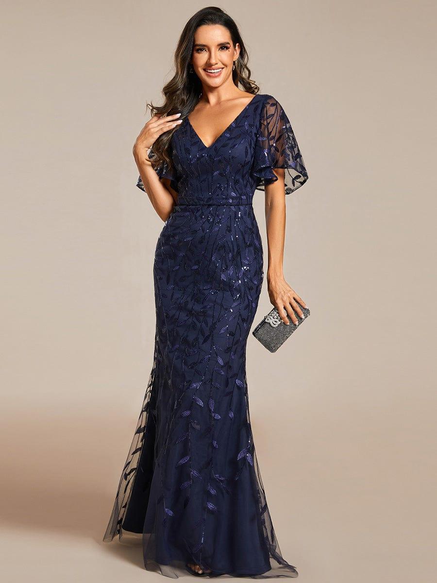 ever DIONE|Gorgeous V Neck Leaf-Sequined Fishtail Mother of the Bride Dress(Final Sale) - Image 52