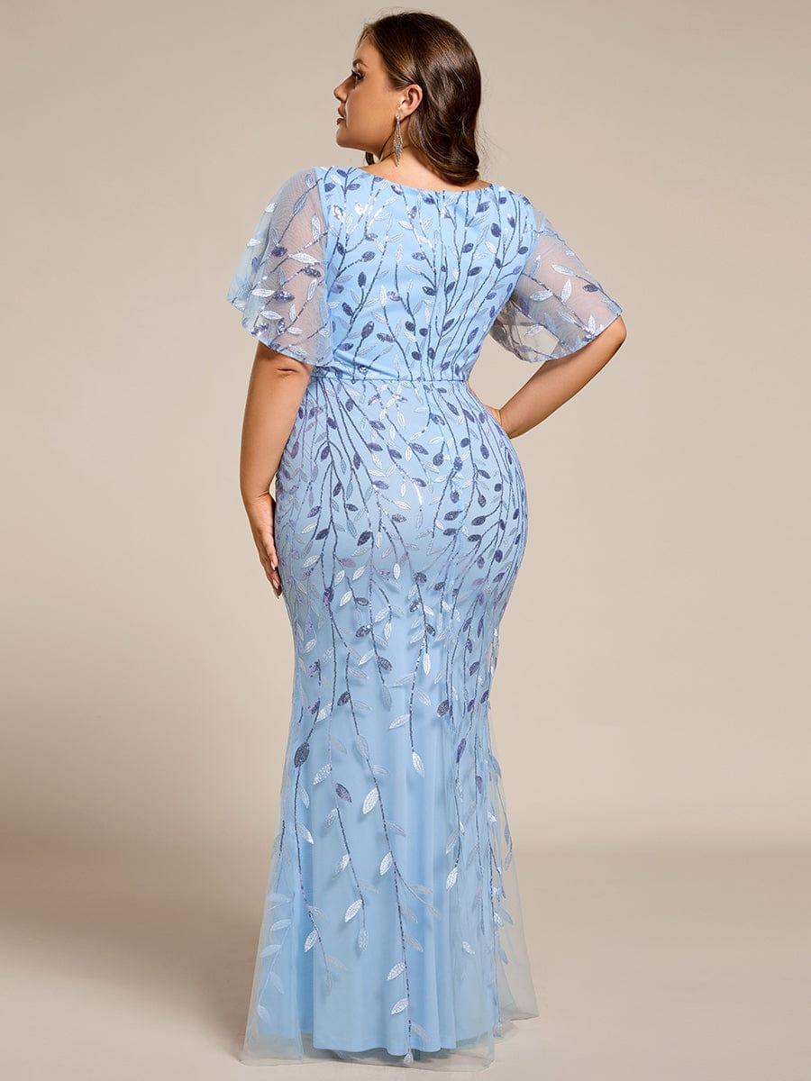 ever DIONE|Gorgeous V Neck Leaf-Sequined Fishtail Party Dress(Final Sale) - Image 108