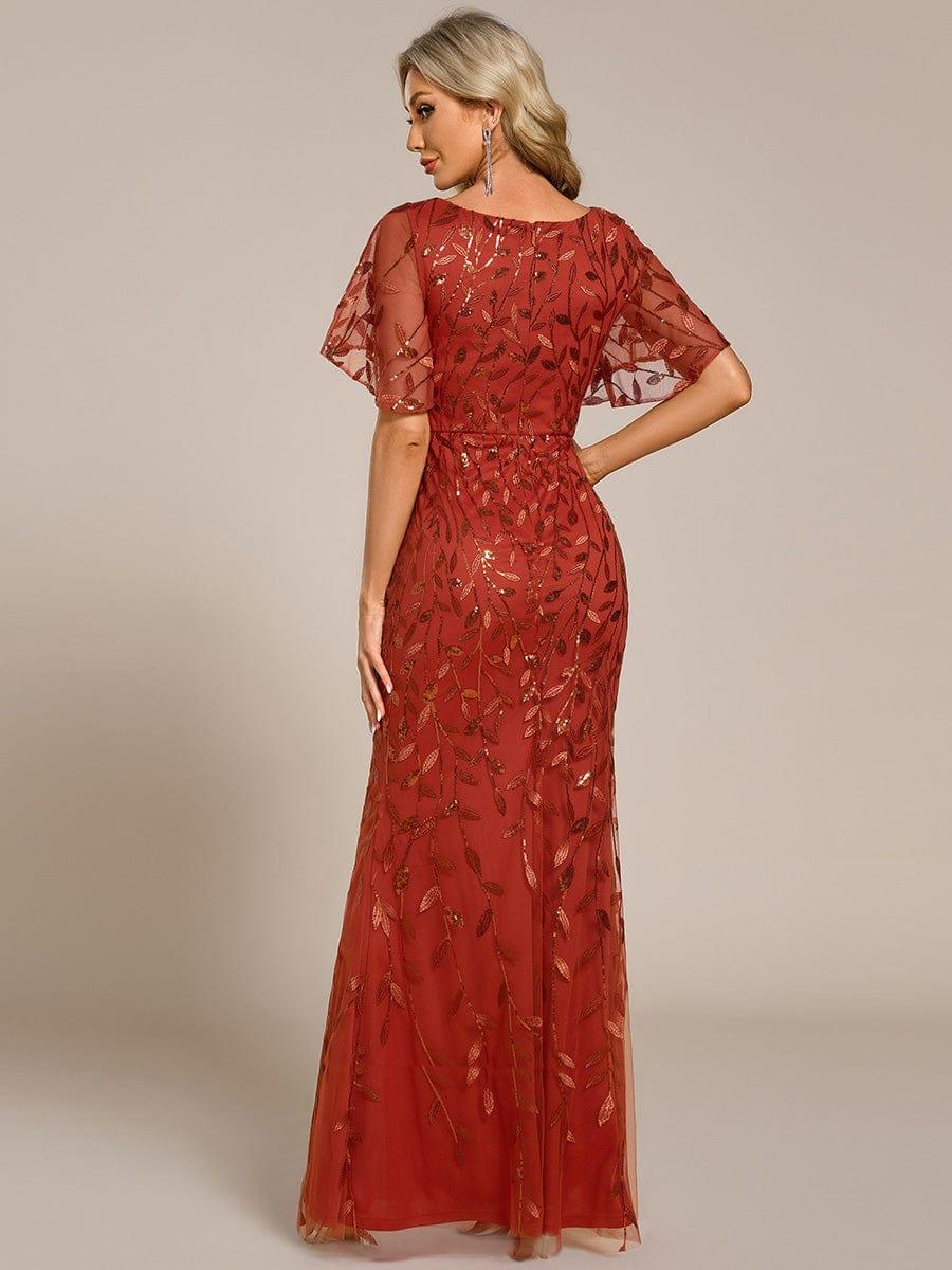 ever DIONE|Gorgeous V Neck Leaf-Sequined Fishtail Party Dress(Final Sale) - Image 113