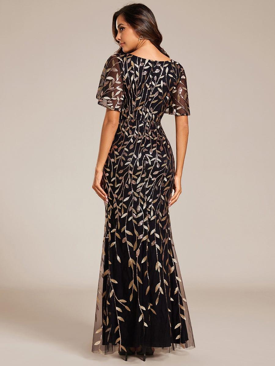 ever DIONE|Gorgeous V Neck Leaf-Sequined Fishtail Party Dress(Final Sale) - Image 95