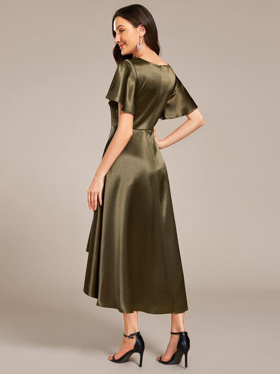 ever SCARLEN|High-Low Satin Bridesmaid Dress with Pockets - Image 2