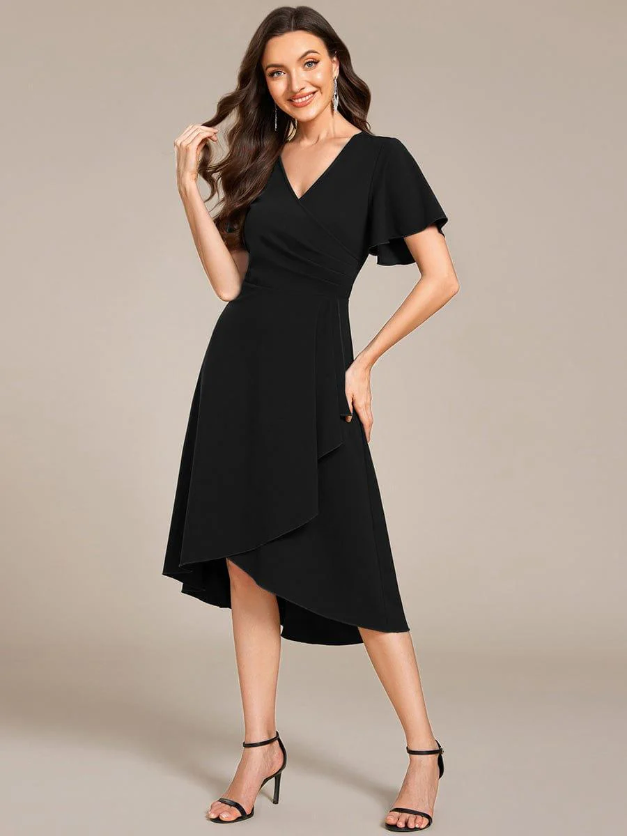 ever FALLON|High Stretch Midi Wedding Guest Dress