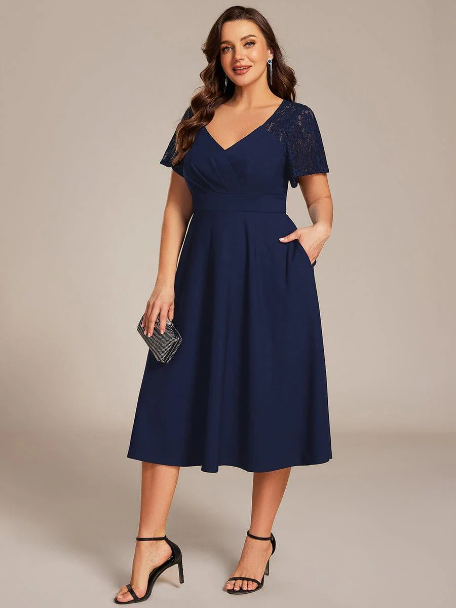 ever EVIE|Hollow Out Midi Evening Dress With Pockets - Image 26