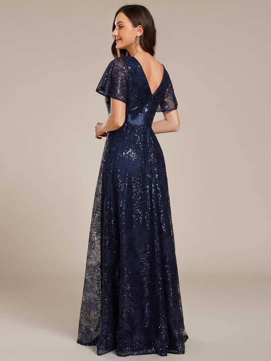 ever CORY|Illusion V-neck Sequin Maxi Evening Dress - Image 21