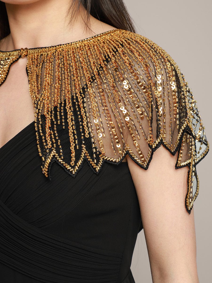 Sparkly Beaded Cape Shawl - Image 5