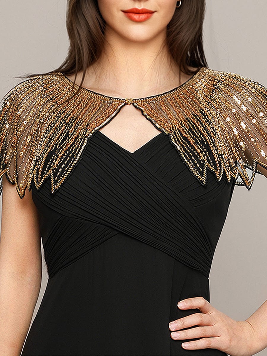 Sparkly Beaded Cape Shawl - Image 6