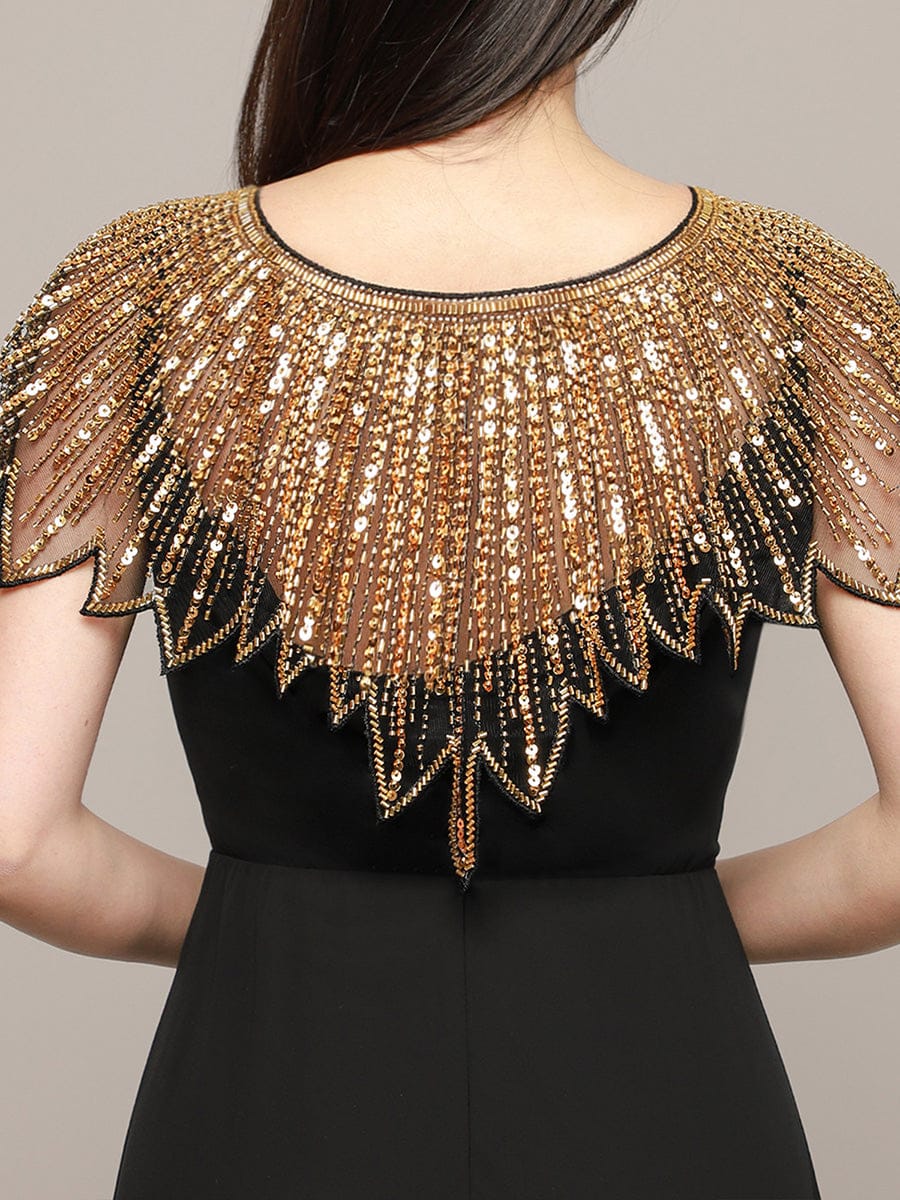 Sparkly Beaded Cape Shawl - Image 8