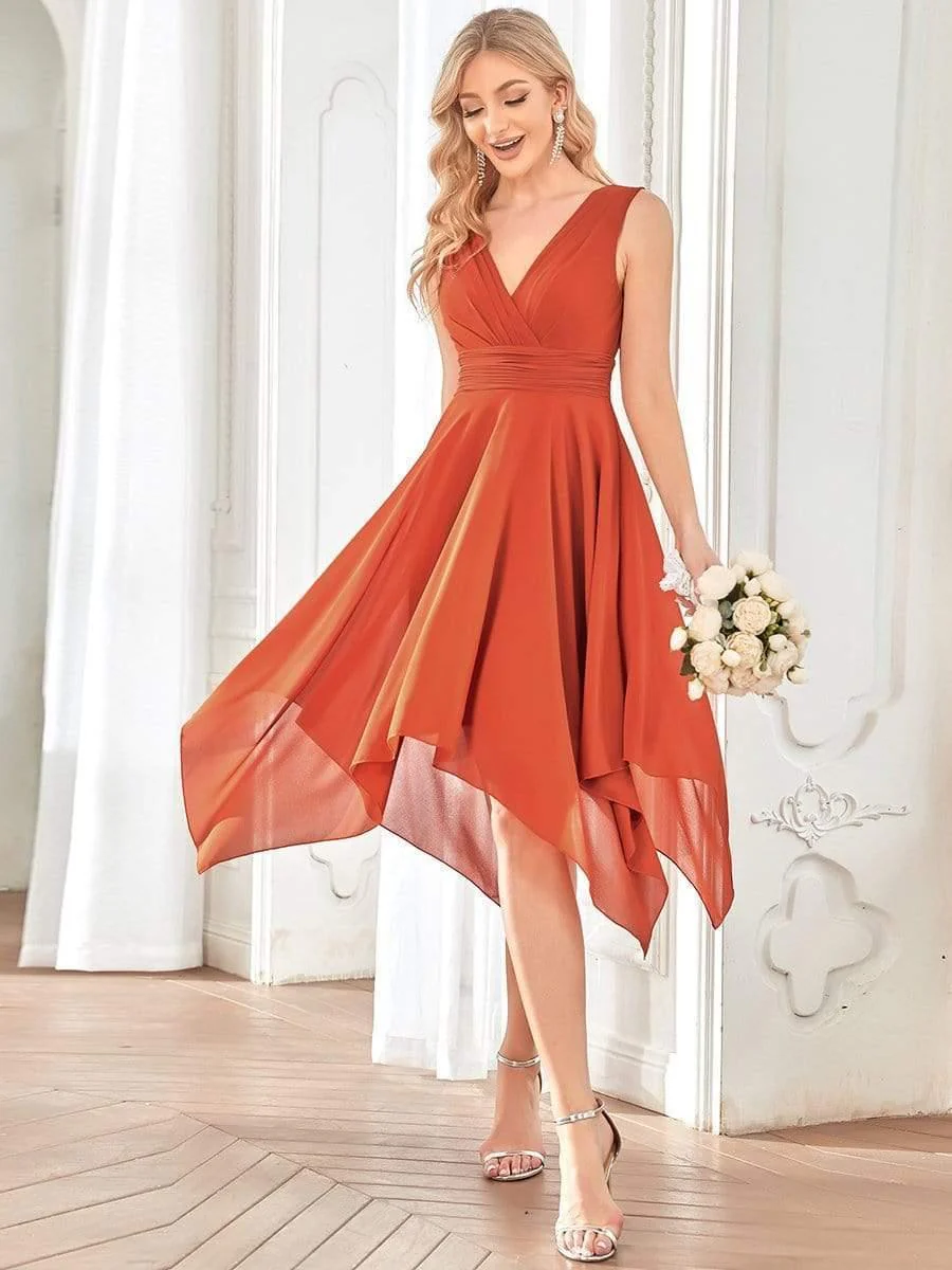 Knee Length Chiffon Bridesmaid Dress(Final Sale) - Image 10