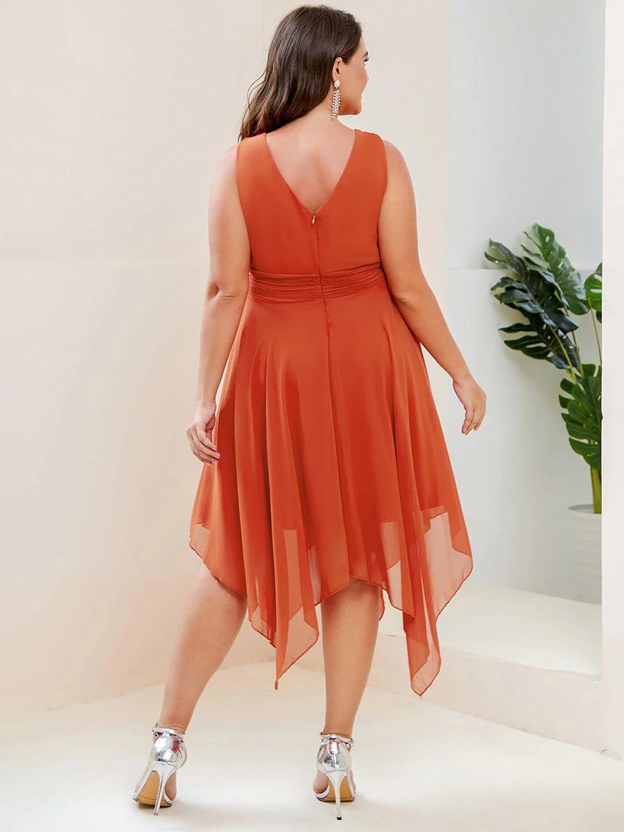 Knee Length Chiffon Bridesmaid Dress(Final Sale) - Image 14