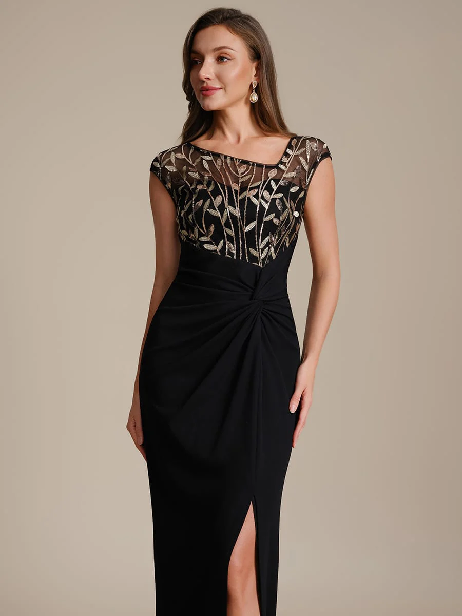 Knotted Crepe Cap Sleeve Dress - Image 13