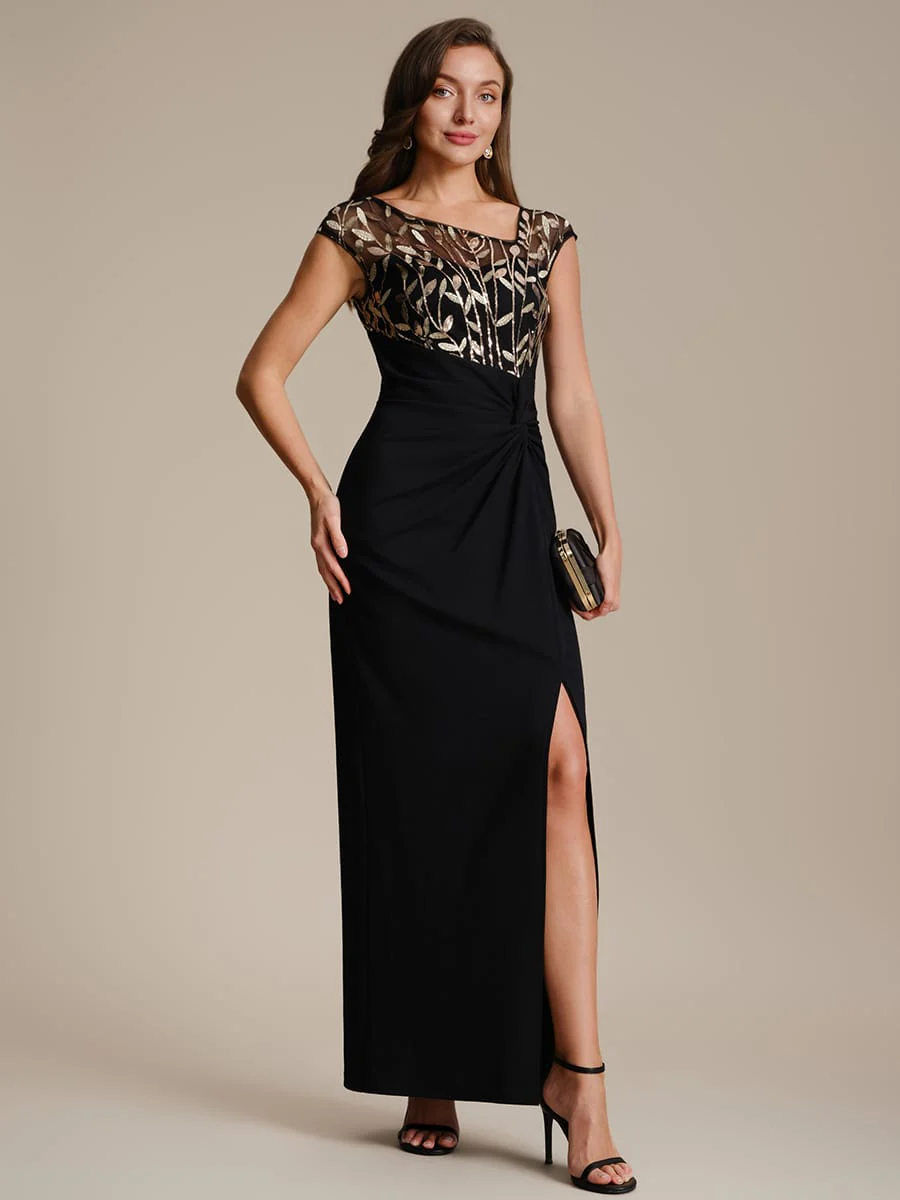 Knotted Crepe Cap Sleeve Dress - Image 14