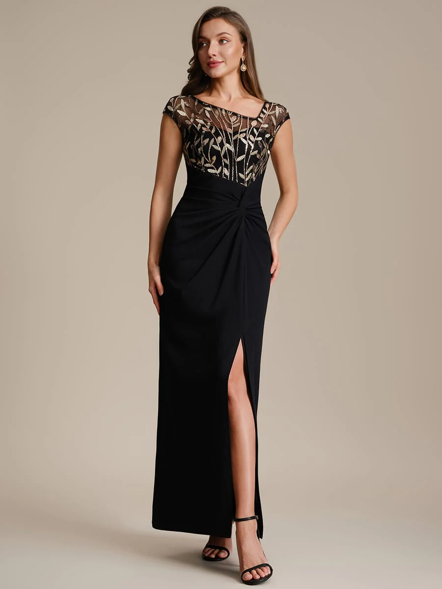 Knotted Crepe Cap Sleeve Dress - Image 15
