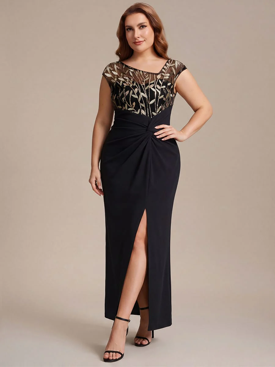 Knotted Crepe Cap Sleeve Dress - Image 16