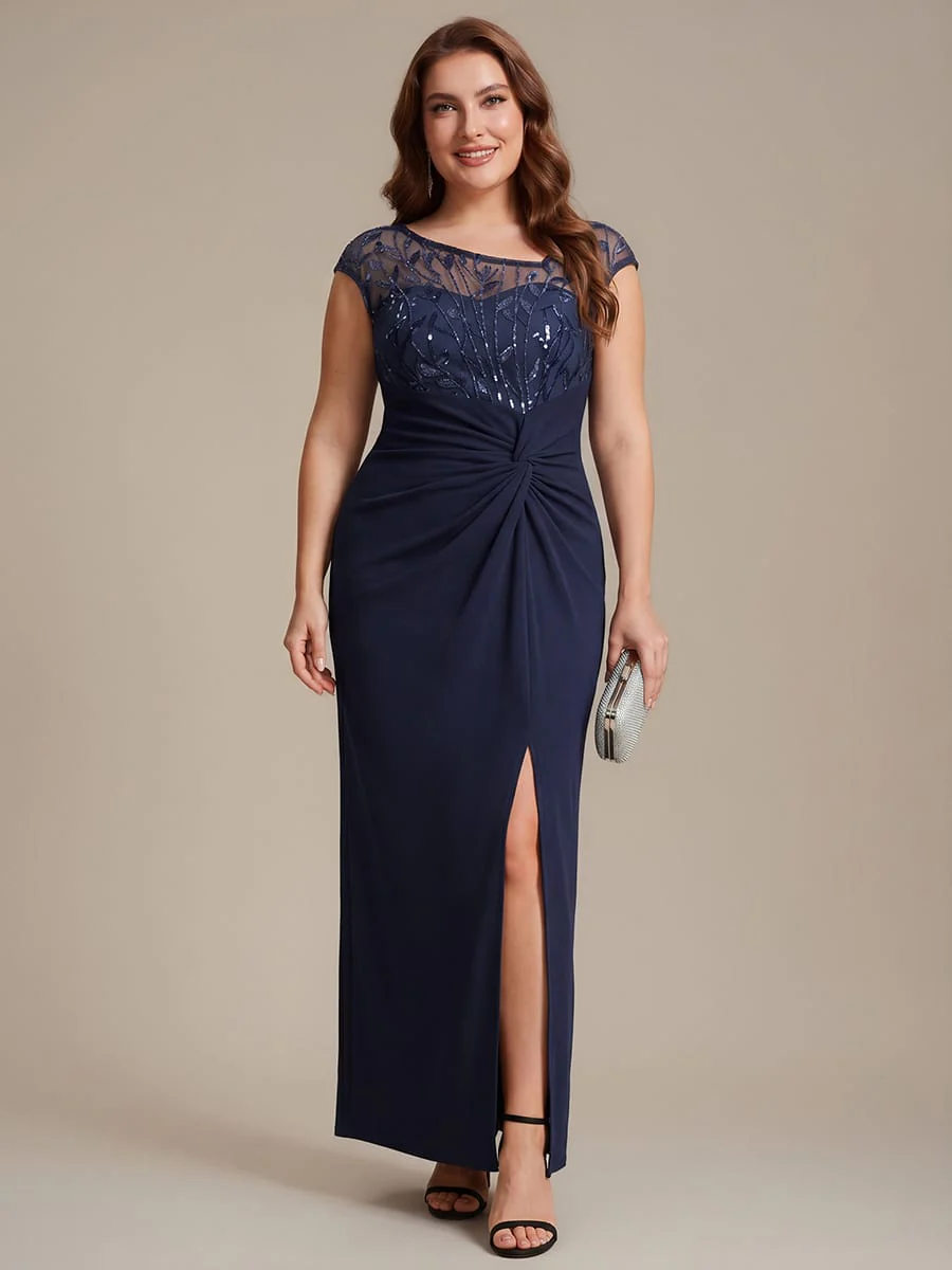 Knotted Crepe Cap Sleeve Dress - Image 26