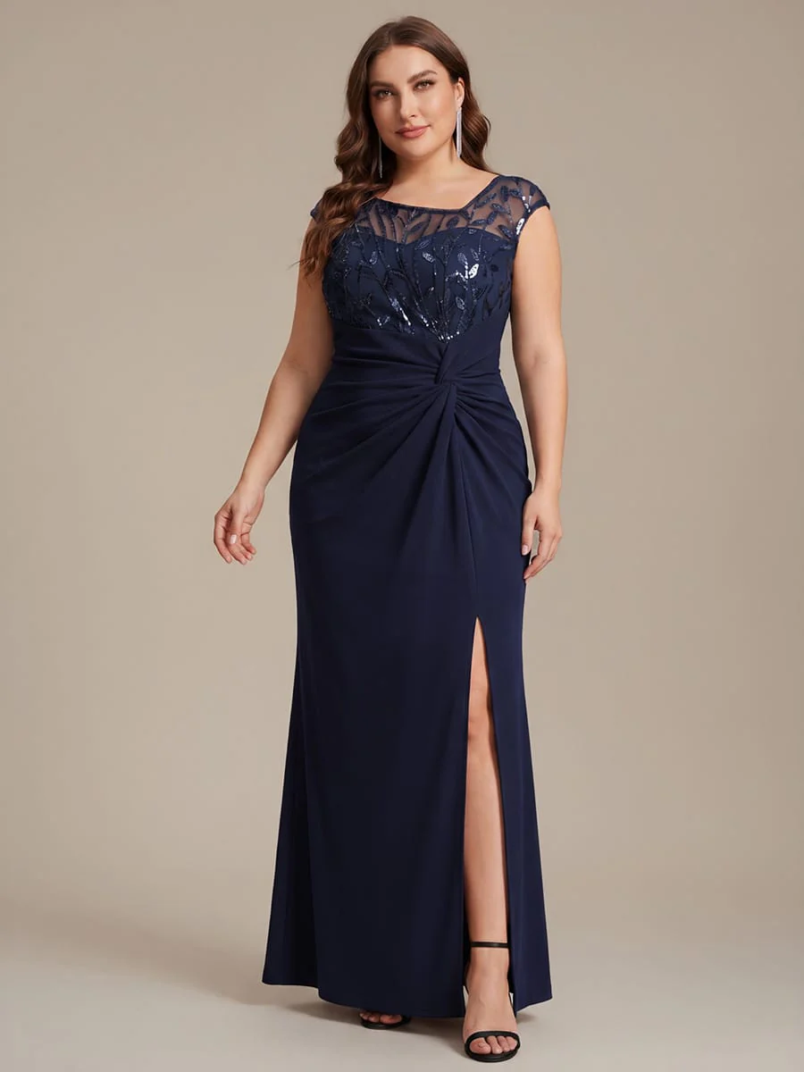Knotted Crepe Cap Sleeve Dress - Image 29