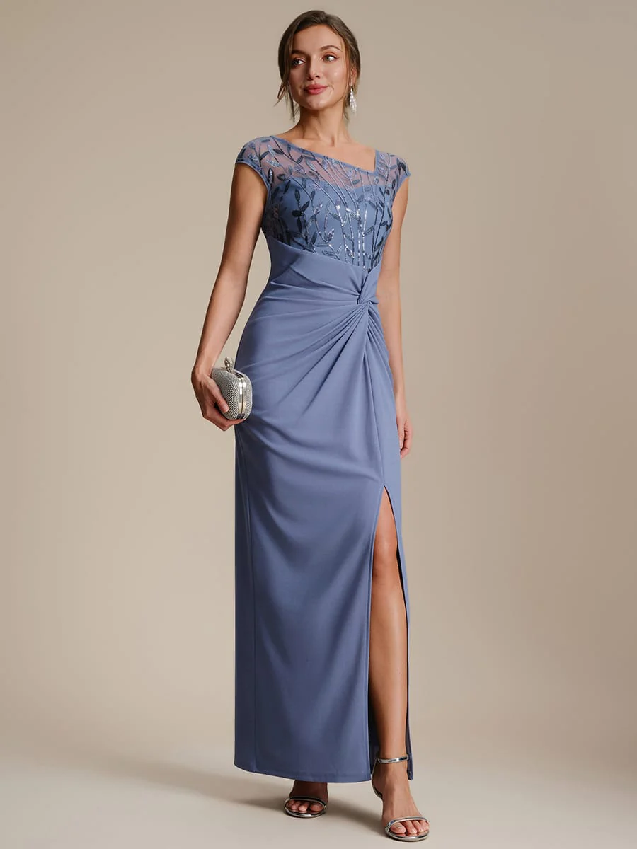 Knotted Crepe Cap Sleeve Dress - Image 4