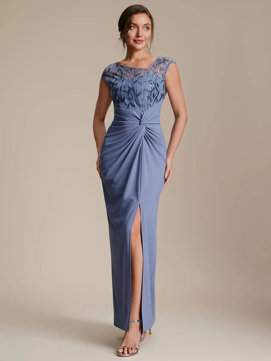 Knotted Crepe Cap Sleeve Dress - Image 5