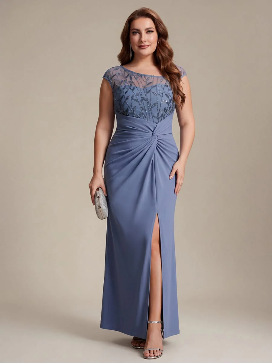 Knotted Crepe Cap Sleeve Dress - Image 6