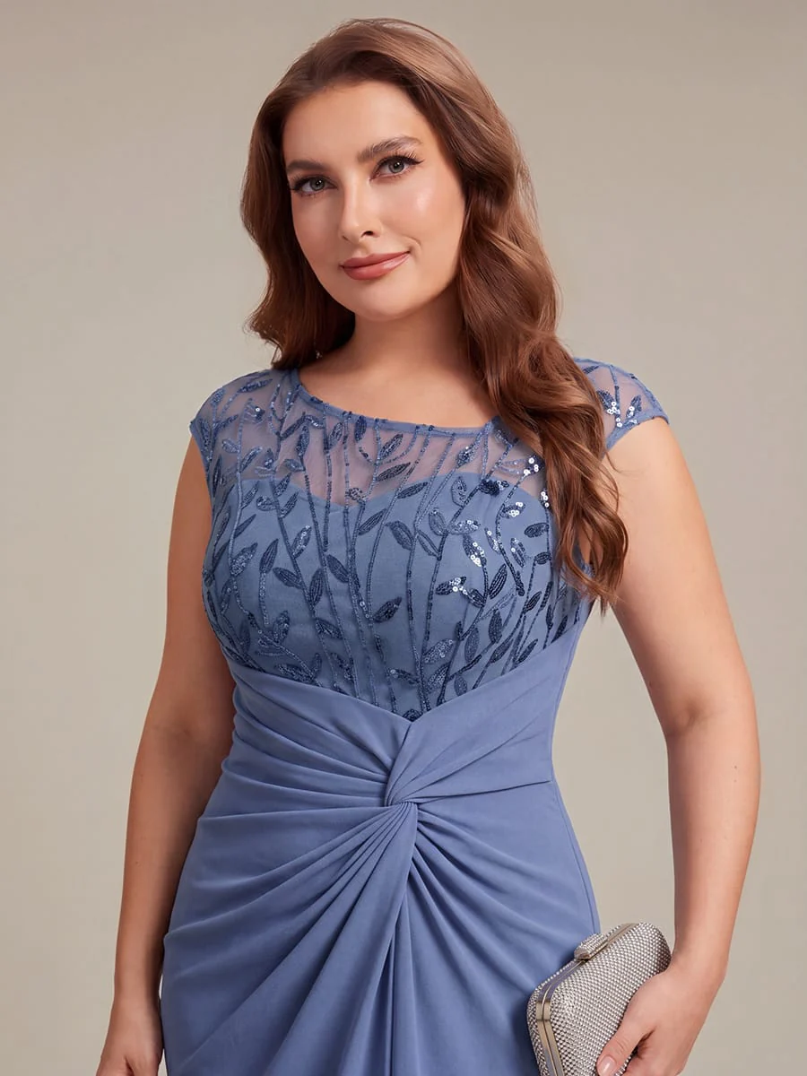 Knotted Crepe Cap Sleeve Dress - Image 8