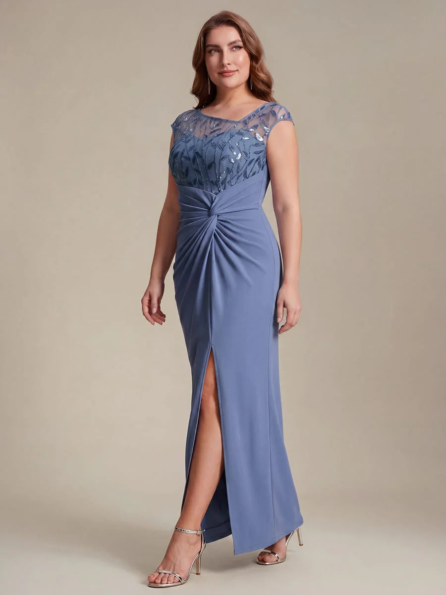 Knotted Crepe Cap Sleeve Dress - Image 9