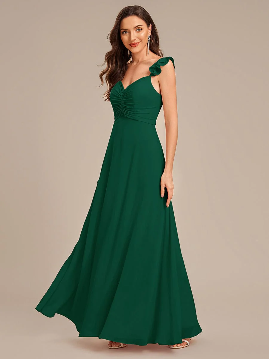 ever SERENA|Lettuce Trim Chiffon Ruffled Bridesmaid Dress - Image 11