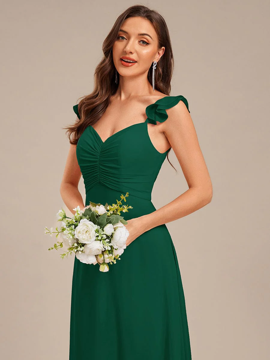 ever SERENA|Lettuce Trim Chiffon Ruffled Bridesmaid Dress - Image 13