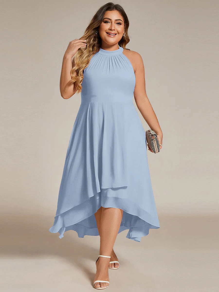 ever POSIE | Midi A-Line Halter Neck Chiffon Dress - Image 102