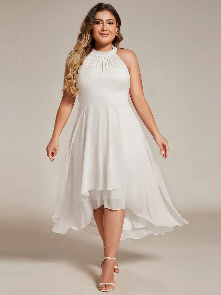 ever POSIE | Midi A-Line Halter Neck Chiffon Dress - Image 109
