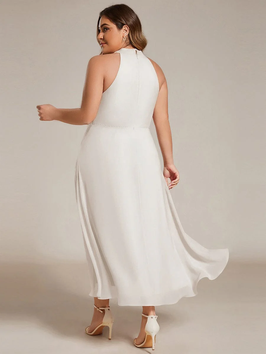 ever POSIE | Midi A-Line Halter Neck Chiffon Dress - Image 110