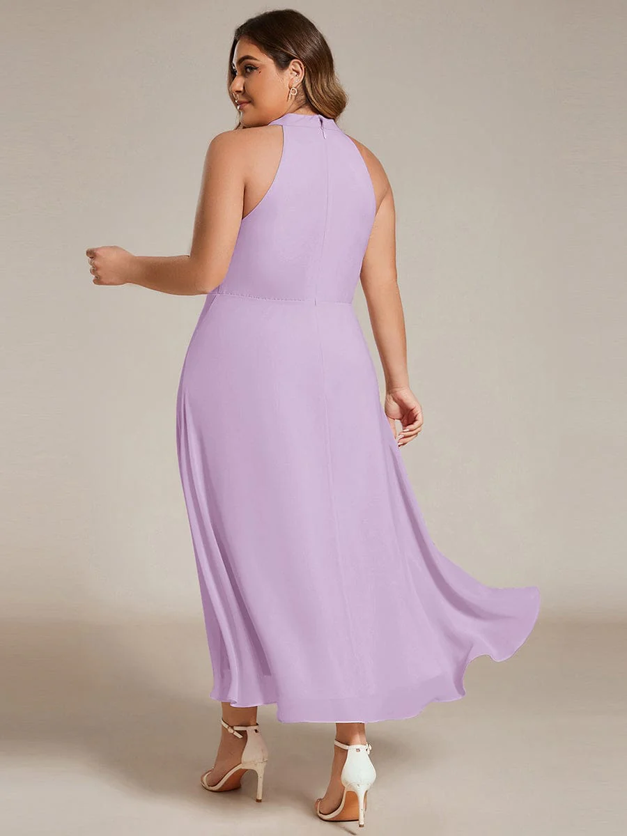 ever POSIE | Midi A-Line Halter Neck Chiffon Dress - Image 120