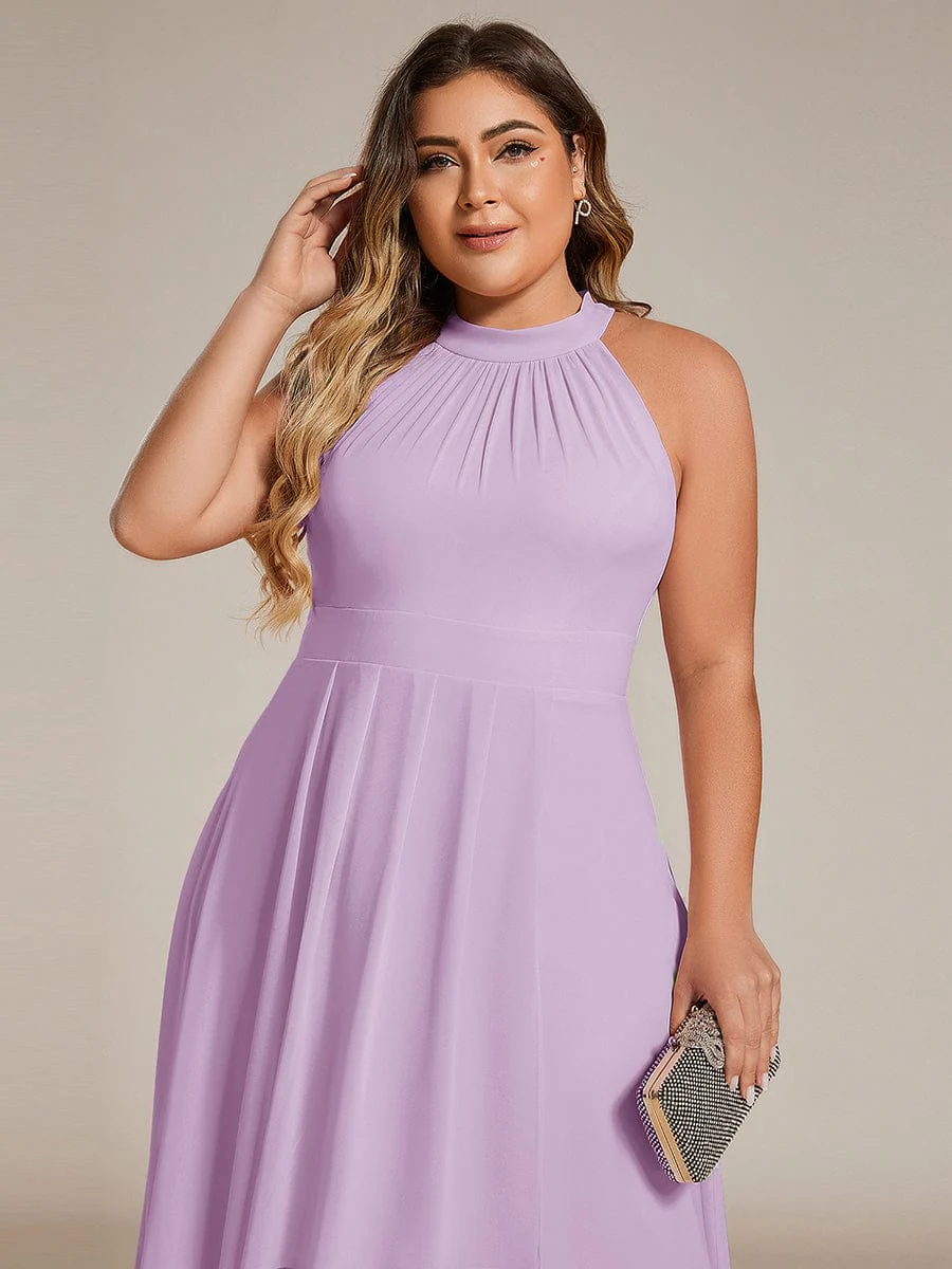 ever POSIE | Midi A-Line Halter Neck Chiffon Dress - Image 123