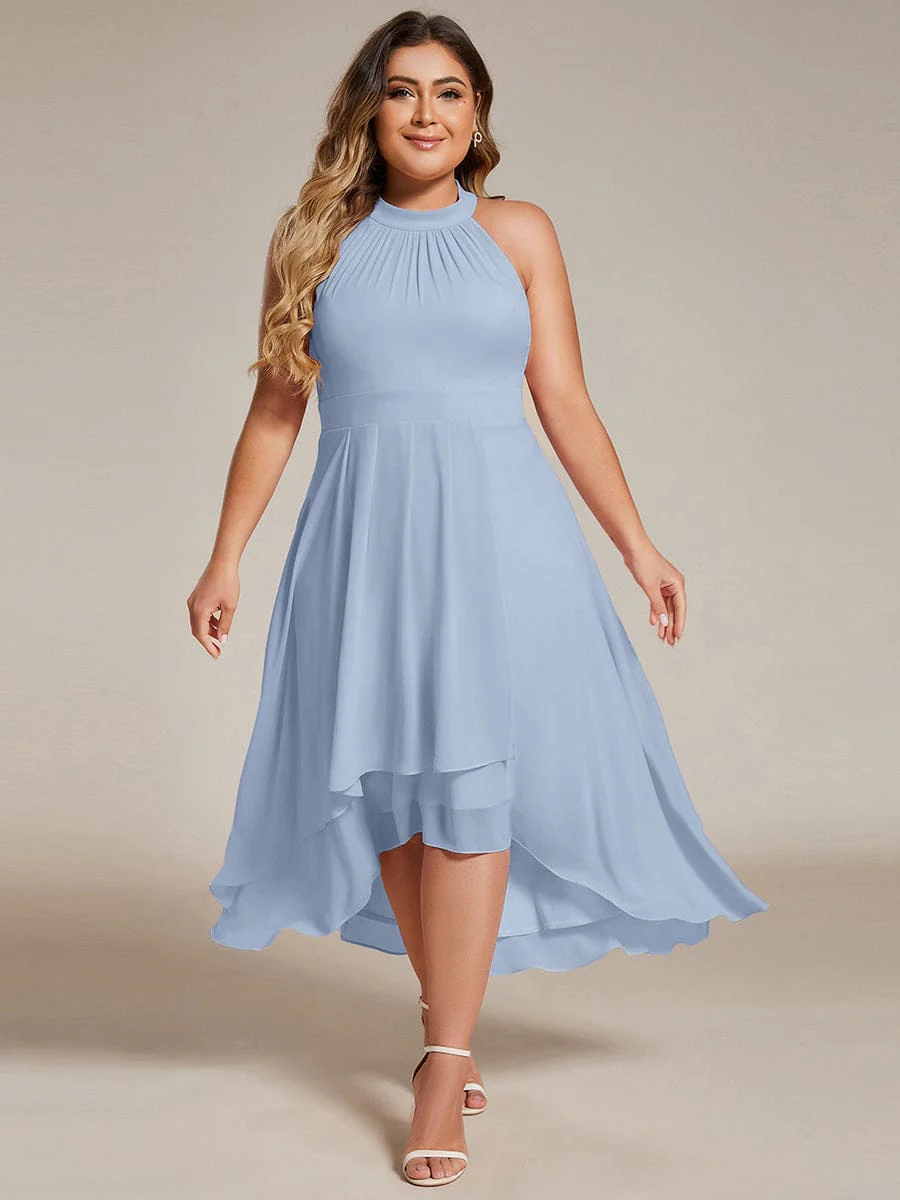 ever POSIE | Midi A-Line Halter Neck Chiffon Dress - Image 129