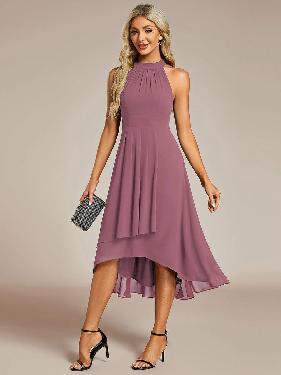 ever POSIE | Midi A-Line Halter Neck Chiffon Dress - Image 134