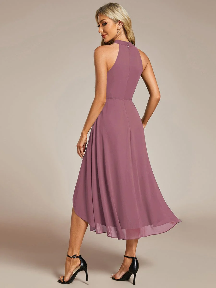ever POSIE | Midi A-Line Halter Neck Chiffon Dress - Image 135
